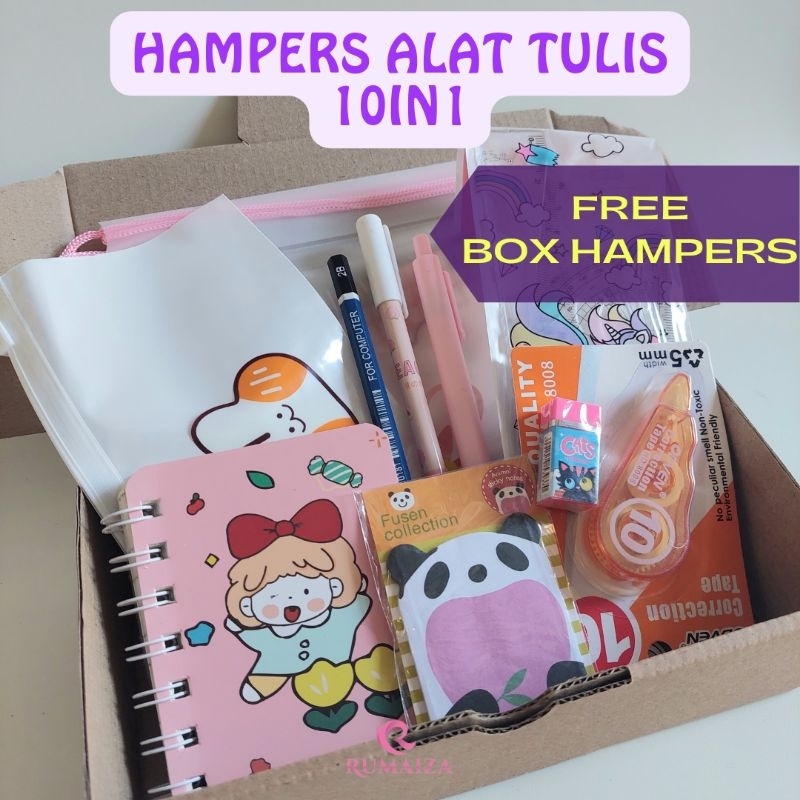 

Set Alat Tulis 10 in1 Lengkap / Gift Hampers Kado Hadiah Sekolah / Stationary Set / Hadiah Wisuda