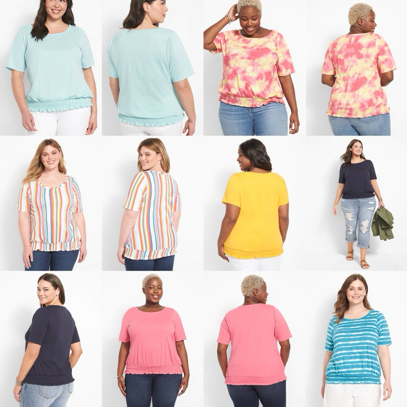 BLOUSE KERAH BULAT BAWAH KERUT NORMAL-BIG SIZE LD 100-168cm LNE BRYN B50