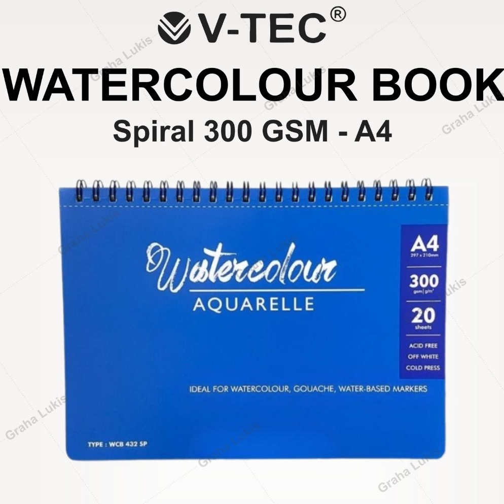 

VTEC WATERCOLOR BOOK SPIRAL A4 3GSM KODE X8F6