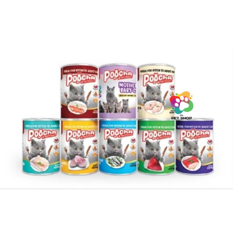 POOCHA Makanan Basah Kucing 400gr/Makanan Basah/Poocha Can