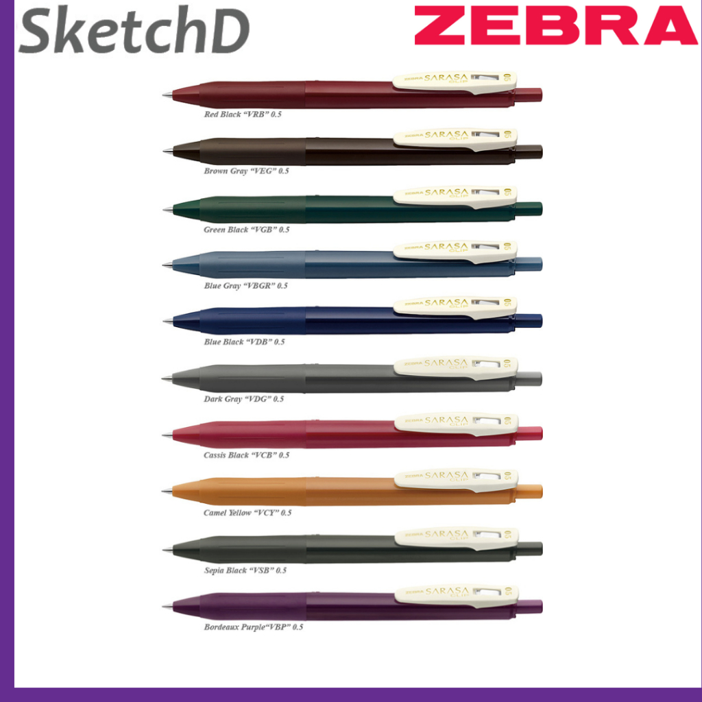 

Pulpen Zebra Sarasa Vintage 05 color Gel Pen 0.5 mm