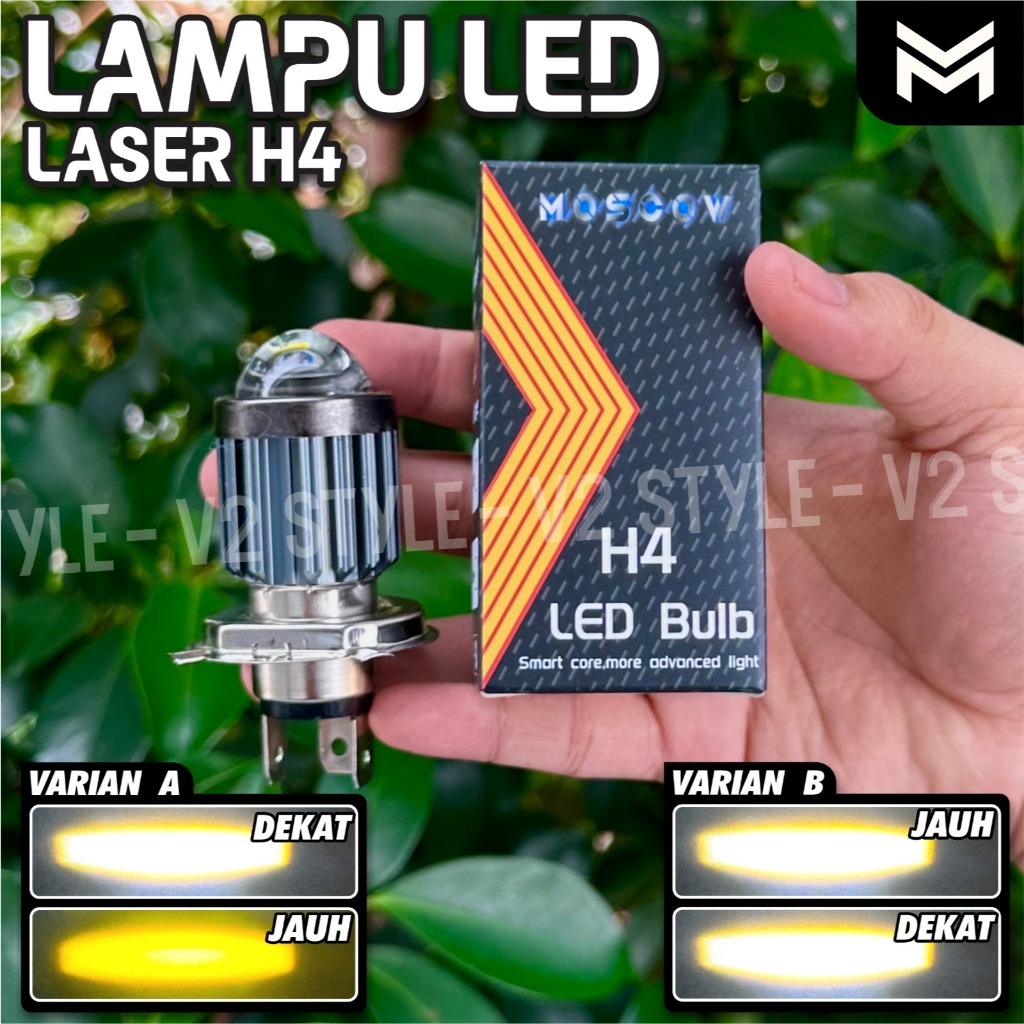 NEW LAMPU LED UTAMA MOTOR MOBIL H4 LASER D1 2 HIGH LOW KUNING PUTIH HEADLAMP H4 LAMPU H4 HI LOW 2MOD