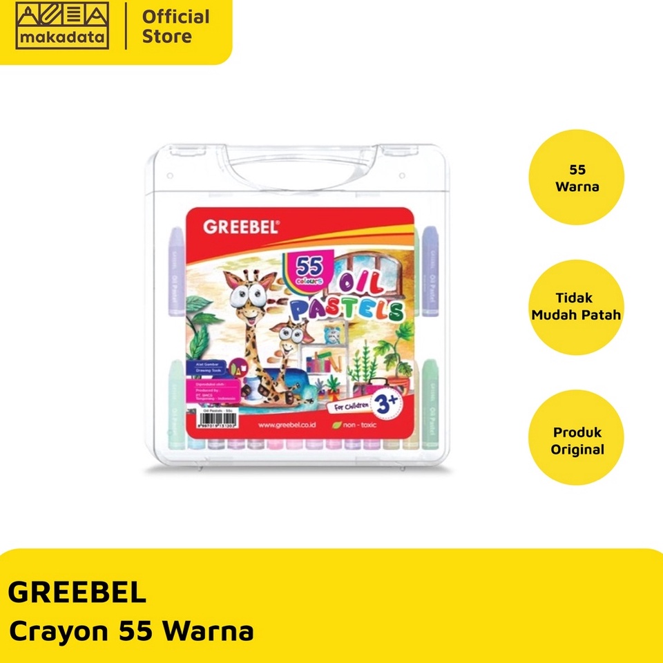 

CRAYON OIL PASTEL GREEBEL ISI 55 WARNA MURAH KODE F4K9