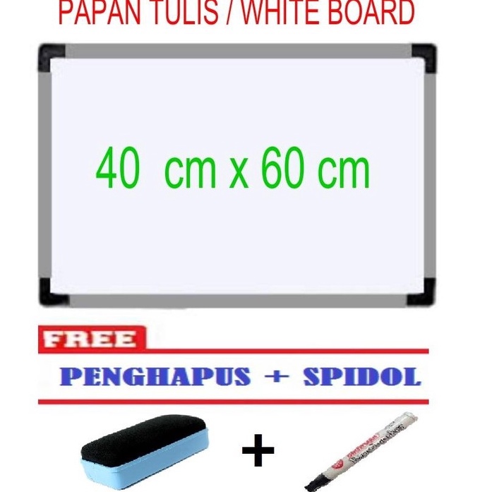 

Papan Tulis 2 sisi WhiteBoard non magnet 4 X 6 free penghapus spidol termurah CANTER STORE KODE W9A9