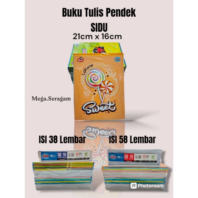 

Buku Tulis Pendek SIDU 38 Dan 58 Lembar SIDU NOTEBOOK Garis Sekolah (Per 10PCS)