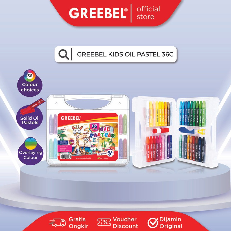 

Crayon Greebel 36 Warna Oil Pastel Greebel 36 Warna Non toxic KODE H2U5