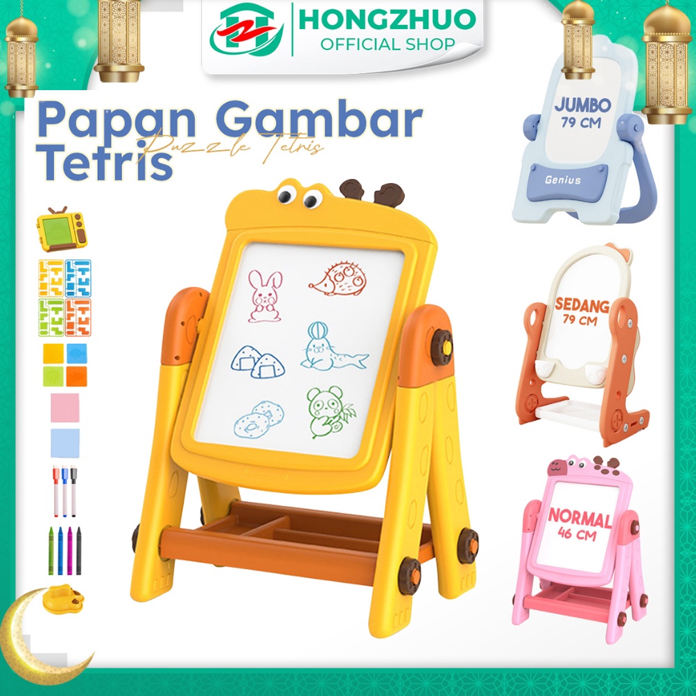 

Hongzhuo Drawing Board Papan Tulis Belajar Adjustable Premium Quality Bonus Magnet Learning Board Education dan Spidol KODE Q6S7