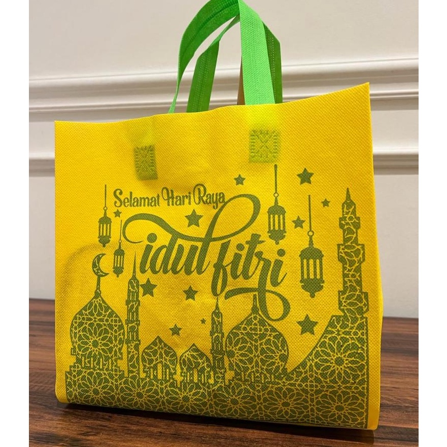 

KI3 LUSINAN ISI 12PCS Tas Box Idul Fitri Goodie Bag Lebaran ukuran 25x25 Goodie Bag Kue