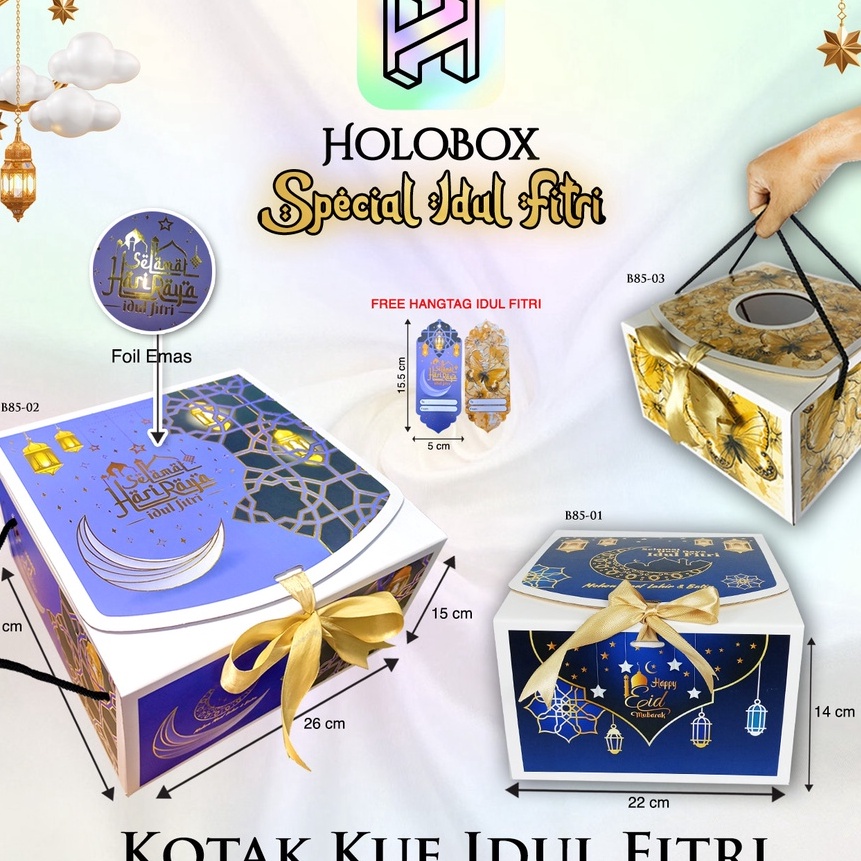 

HJ6 Box Hamper Kotak Lebaran Idul Fitri Dus Packaging Hologram B85
