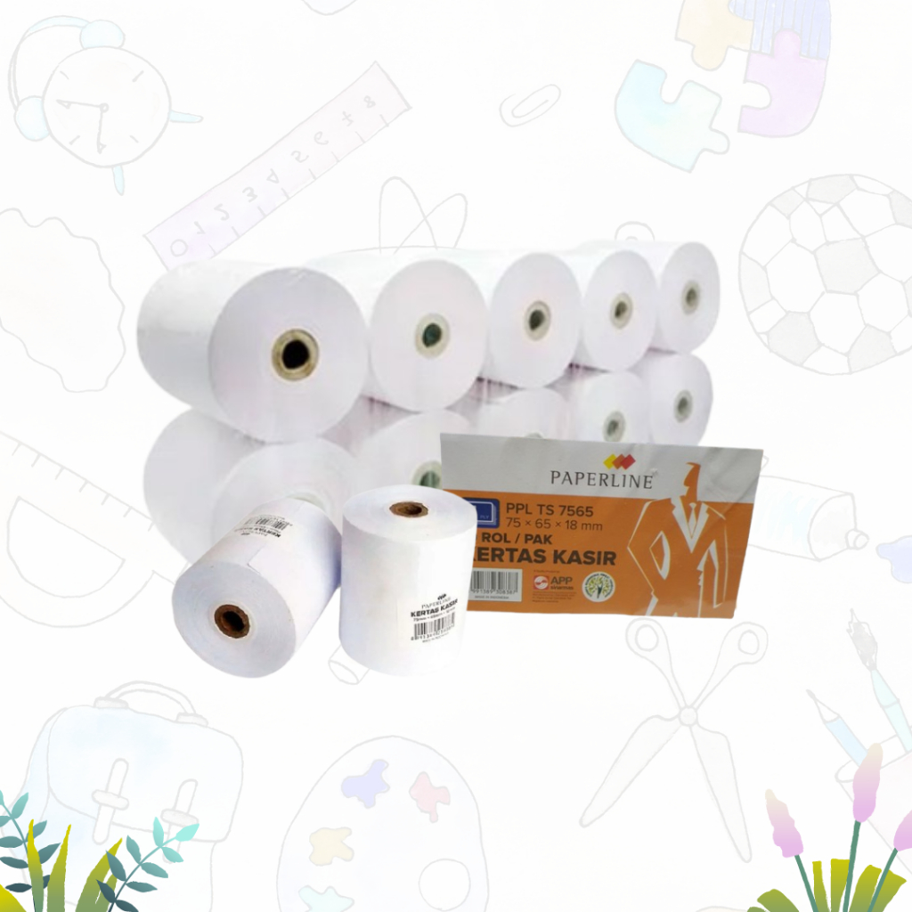 

Kertas Kasir Paperline 75x65 / Kertas Struk HVS (PACK)