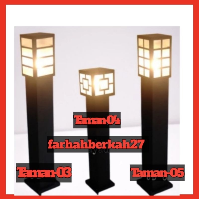 Lampu Taman Hias / Lampu Taman Tiang / Lampu Taman Minimalis / Lampu Taman Outdoor