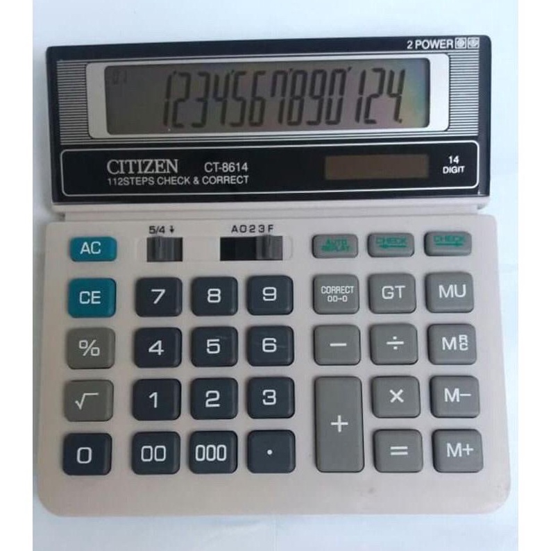

KODE M83X Kalkulator Citizen Ct 8614 Kalkulator Citizen 14 Digit Calculator dengan tiga nol CT8614