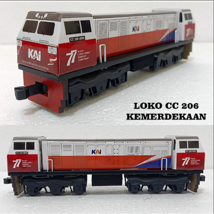mainan edukasi Mainan miniatur Kereta Api Indonesia Lokomotif Gerbong, mainan kereta api KAI (