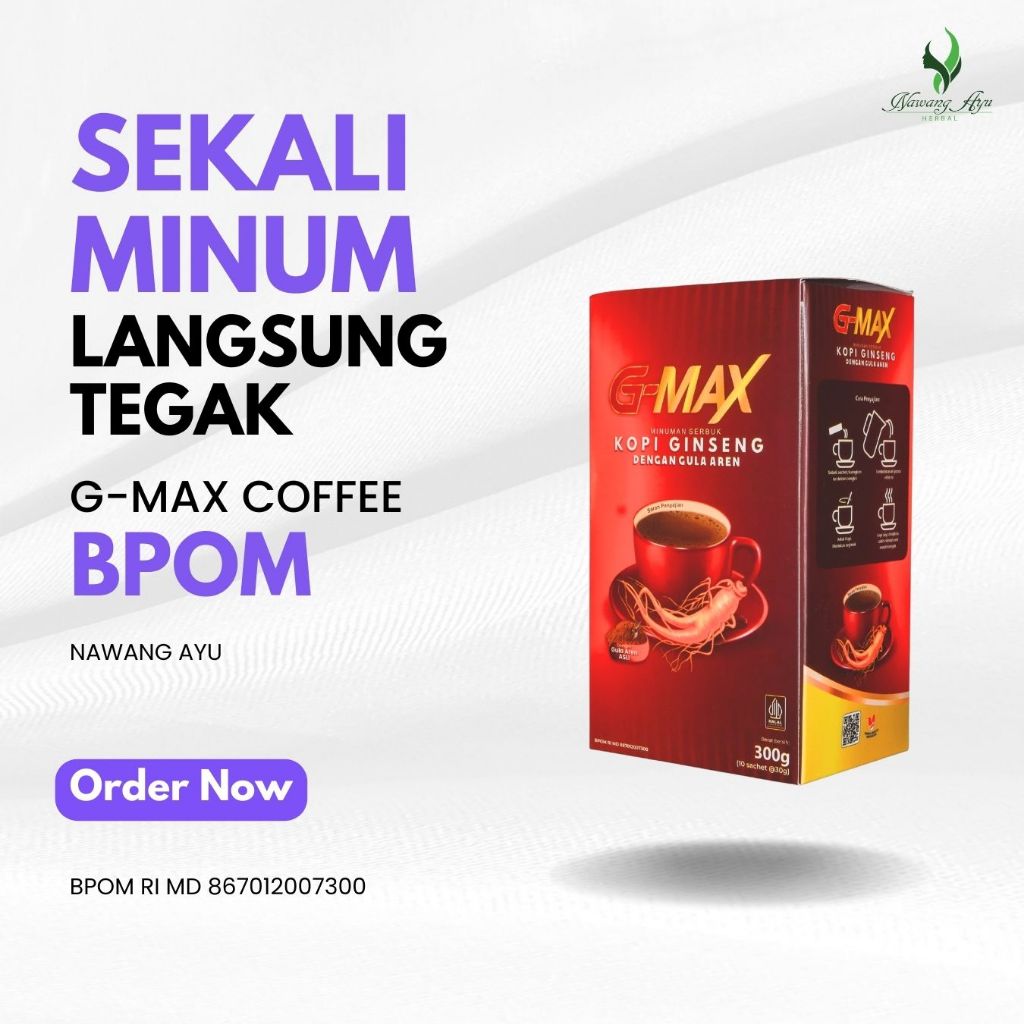 

Kopi G max Original - Kopi Kuat Tahan Lama Tingkatkan Stamina Pria Dewasa & Bertenaga Diatas Ranjang Penambah Kejantanan Dan Vitalitas Pria