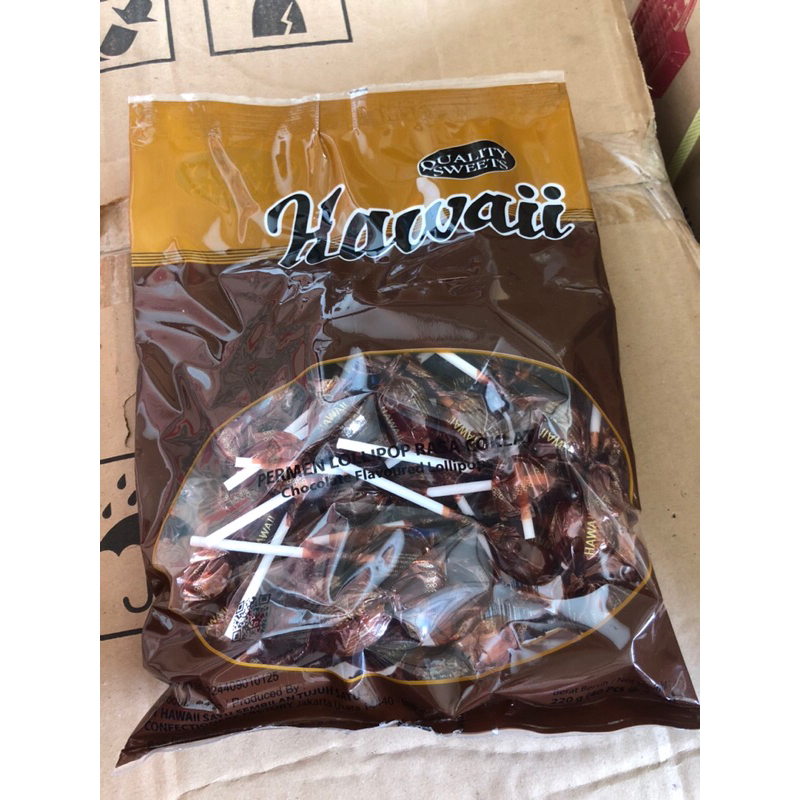 

Permen Hawaii Lollipop rasa coklat lolipop 1 pack isi 40