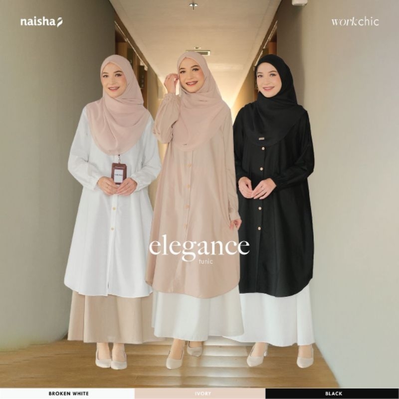 NAISHA WORK CHIC - ELEGANCE TUNIC | tunik katun | tunik kerja kantor premium | tunik naisha | tunik 