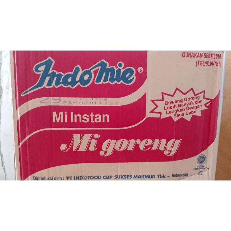 

Indomie goreng 1 karton