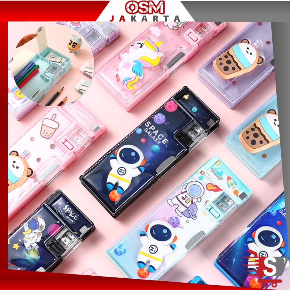 

KODE G3D OSM JKT S5945 Kotak Pensil Case Magnet Untuk Anak Tk Sd Kotak Pensil Anak Lengkap Dengan Peruncing Tempat Pensil Karakter