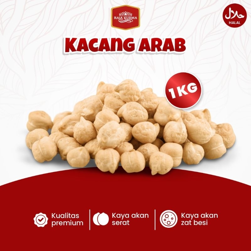 

Kacang Arab Panggang premium 1 Kg & 500 Gr Chickpeas Makanan Khas Timur Tengah Kaya Protein Oleh Oleh Haji Dan Umrah