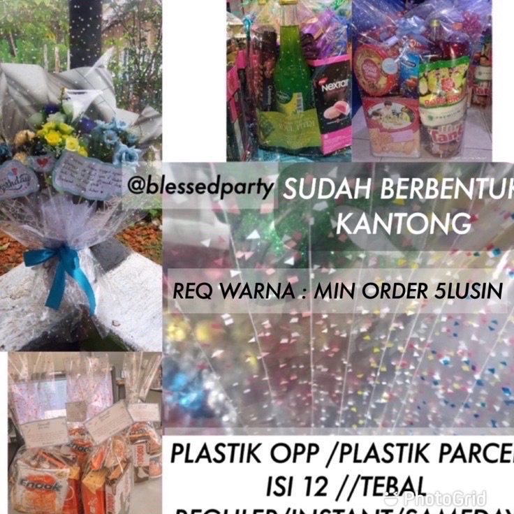 

KI3 JUMBO 12 pcs PLASTIK OPP 6x85 PLASTIK PARCEL PARSEL BINGKISAN ULANG TAHUN GOODIEBAG