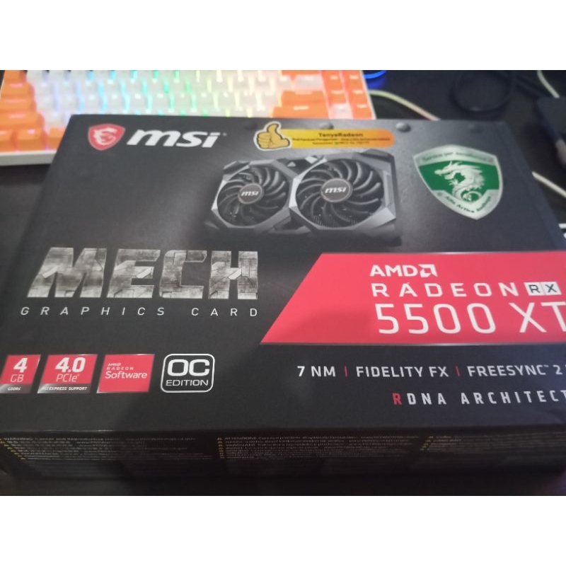 MSI RX 5500XT PCIE4 4GB GDDR6