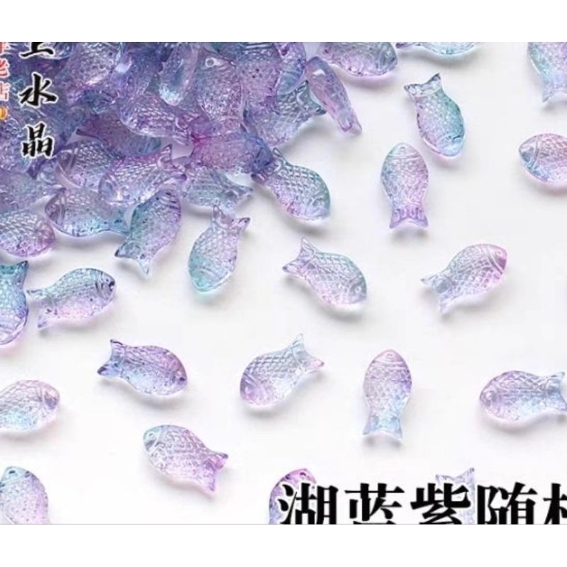 Manik karakter Ikan Small / Fish Beads 10 pcs/ Import Beads