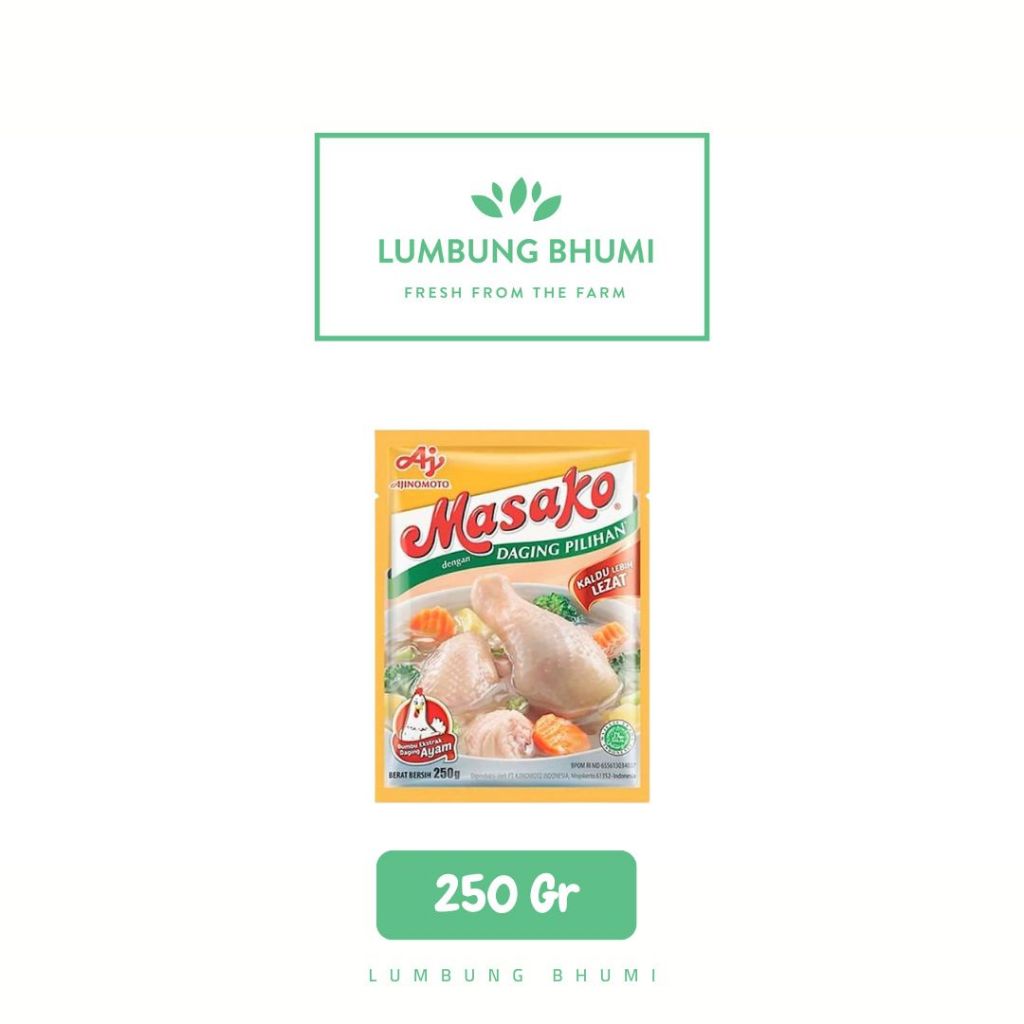 

MASAKO Bumbu Kaldu Ayam 250 Gr 1 Pcs - Lumbung Bhumi