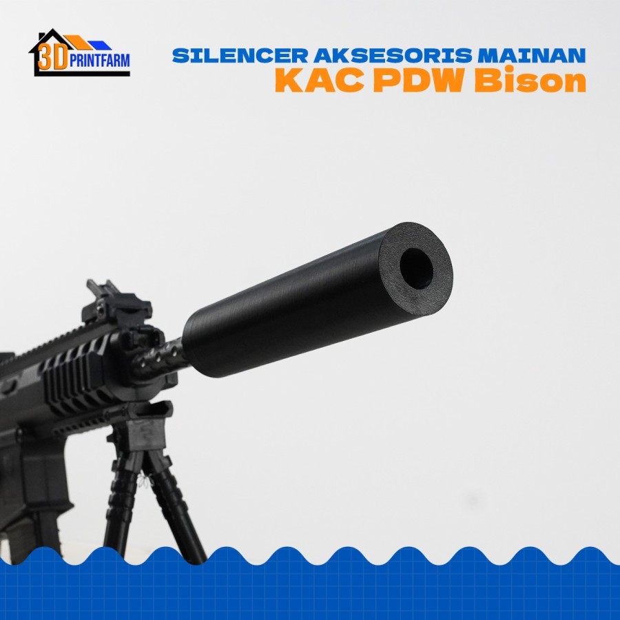 Silencer Peredam Suara Mainan Tembak Spring Dcobra KAC PDW Bison