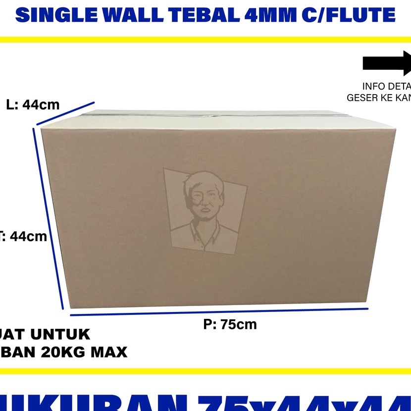 

Top Kardus Polos Box Karton 75 x 44 x 44