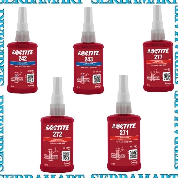

KODE J64B LOCTITE 242 243 271 272 277 5ML ORI LEM LOCTITE 242 243 271 272 277