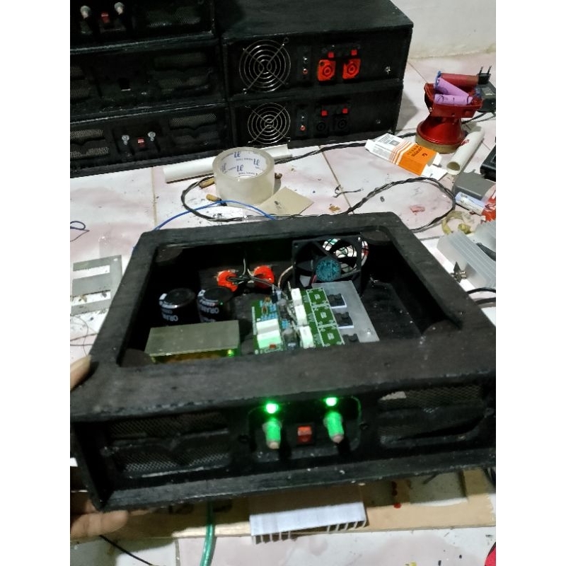 power rakitan 5 amper kecil 2 chnnel stereo 400 Watt x2