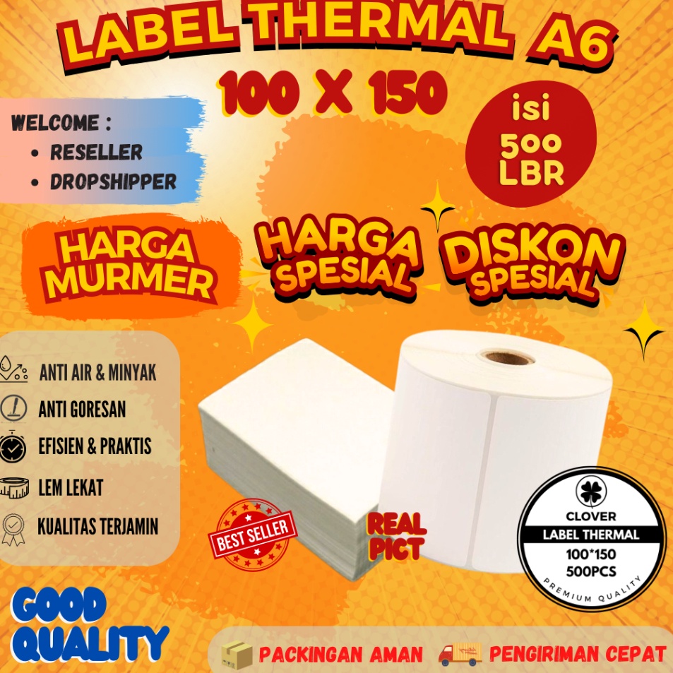 

Dijamin puas KERTAS THERMAL 1 X 15MM LABEL STIKER BARCODE A6