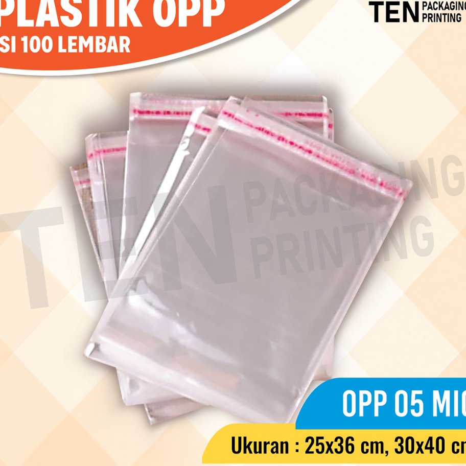 

KF7 PLASTIK OPP TEBAL 5 MIC MURNI GARMEN 25x36 3x4 Plastik Packing Pakaian Baju