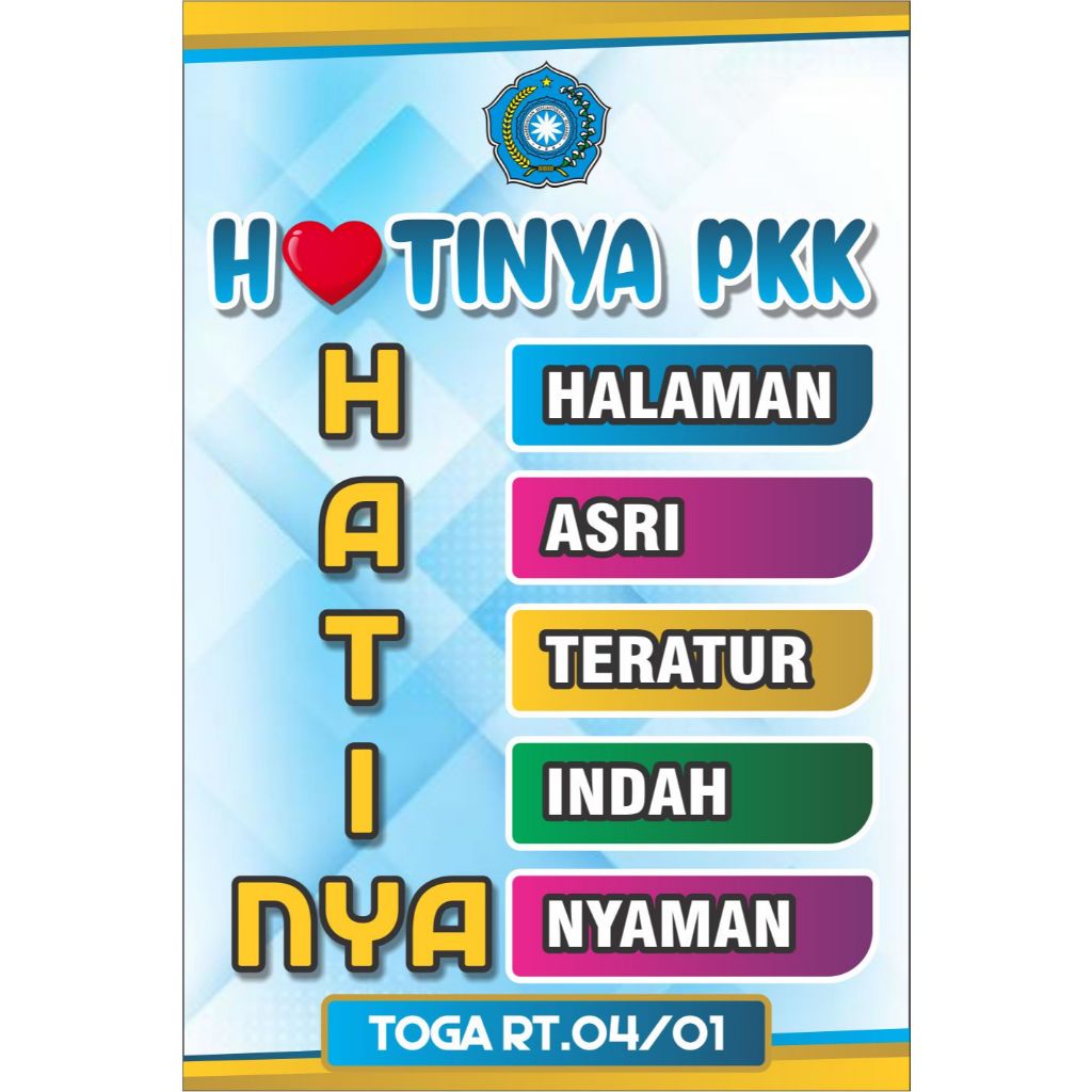 Spanduk Banner Hatinya PKK FREE Custom