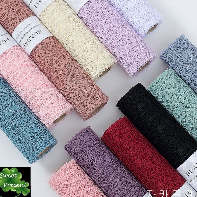 

Terjangkau Flower Mesh Jaring Spider Korea Paper FlowerWrapping PaperKes Bucket Bunga