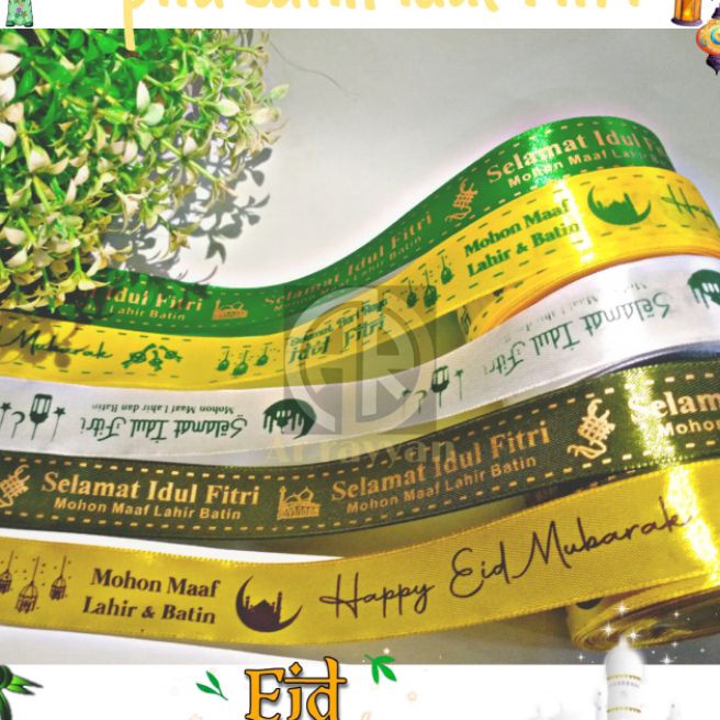 

Unggul 1 Roll PITA SATIN IDUL FITRI 1 INCH 25 CM PITA KADO HIASAN HAMPERS LEBARAN EID MUBAROK