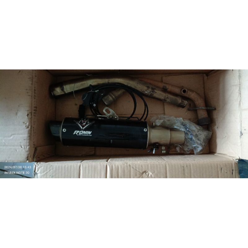 Silincer knalpot ronin 3 tech katana 3 suara bekas sekond berkualitas