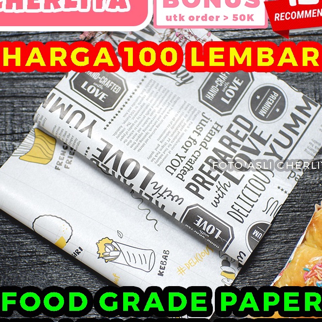 Cepat Kes Nasi Motif Food Wrapper Laminasi Foodgrade Premium