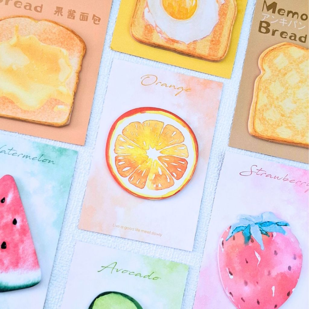 

FRUIT AND BRAED STICKY NOTES memo full motif dan colorfull aesthetic