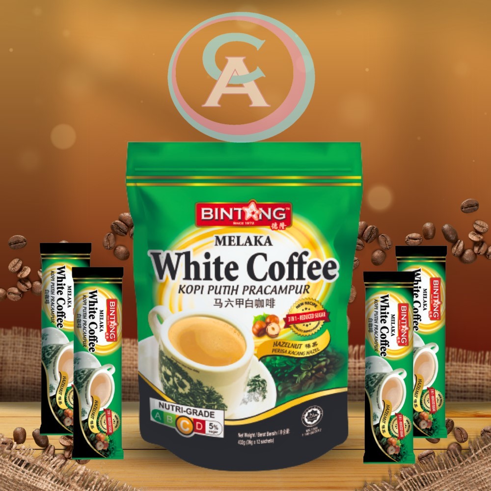 

BINTANG WHITE COFFEE MELAKA (hazelnut) 36g x 12's Kopi putih kopi malaysia