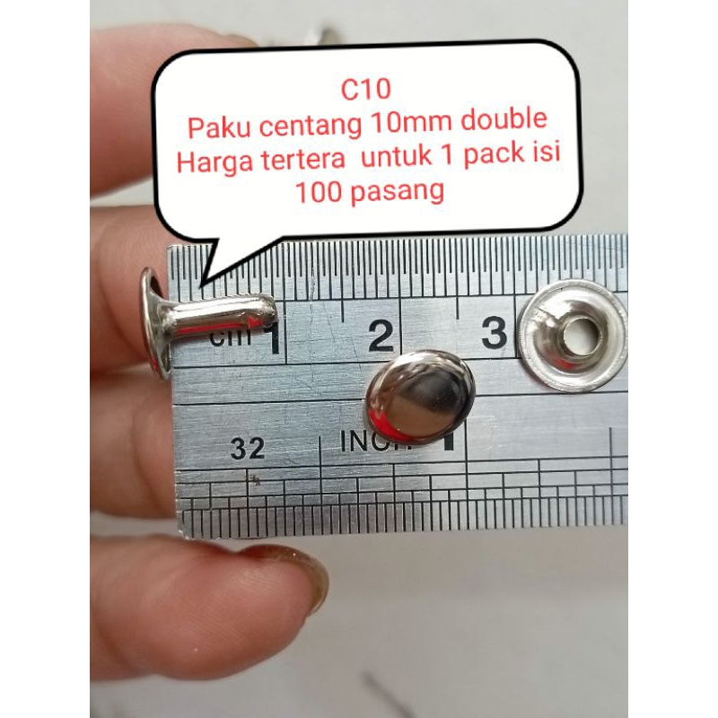 

Paku centang paku keling C10 double dobel