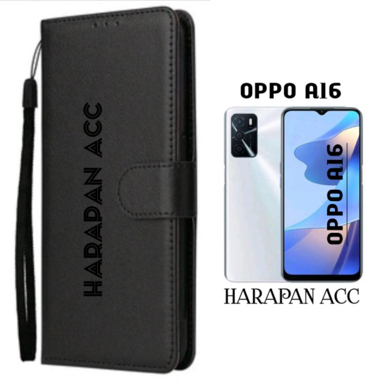 Case Oppo A16 Casing Flip Cover Wallet Sarung hp Dompet Flip dompet kulit Premium