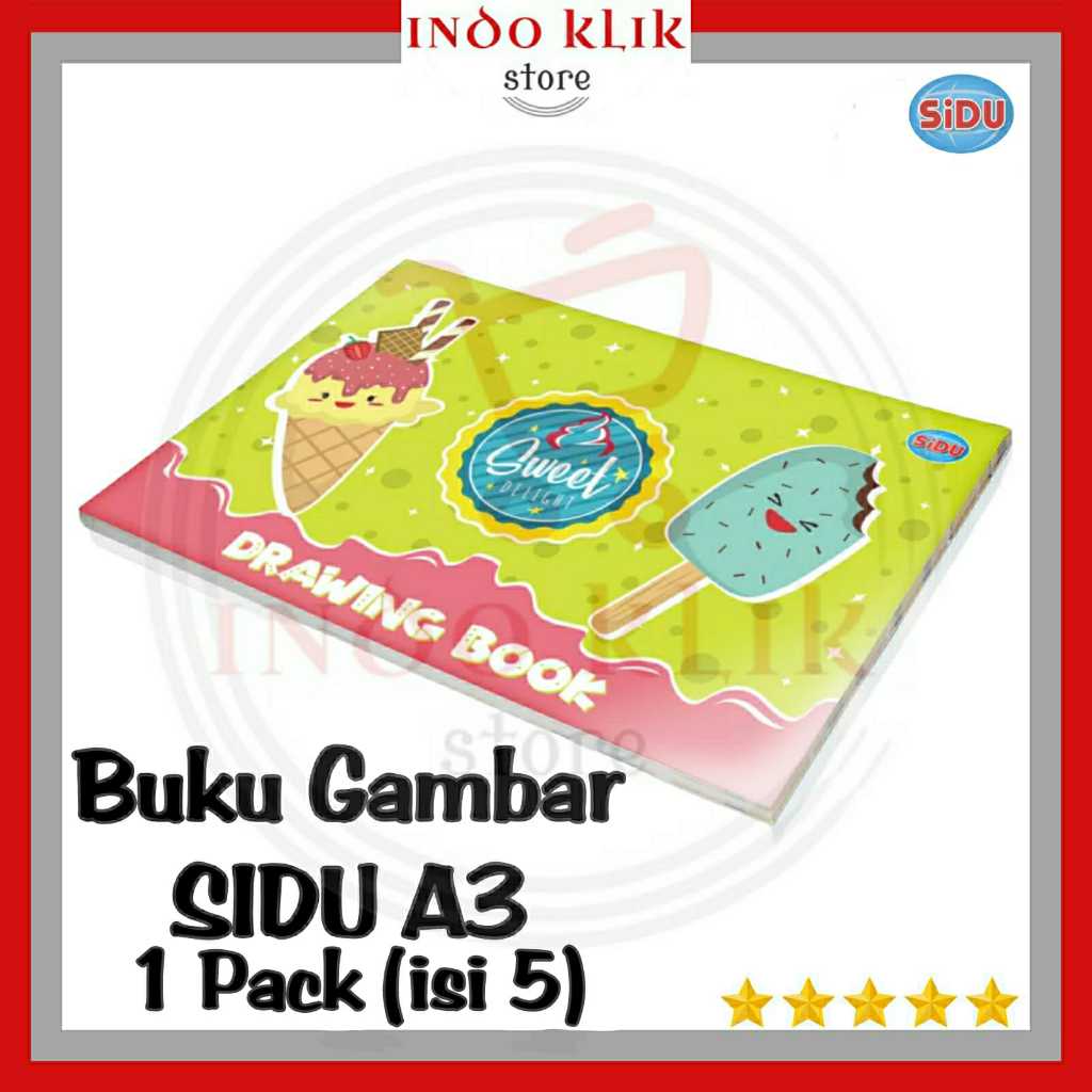 

Buku Gambar Sidu A3 / Drwaing Book Sidu A 3 / Buku Sketsa / Buku gambar Siswa TK SD SMP SMA