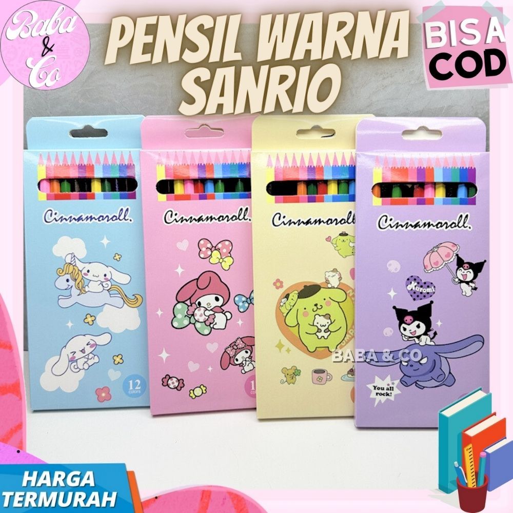 

PENSIL WARNA SANRIO 1 SET 12 WARNA PENSIL WARNA SANRIO COLOR PAINTING PENSIL LUCU UNIK PENSIL MEWARNAI SANRIO