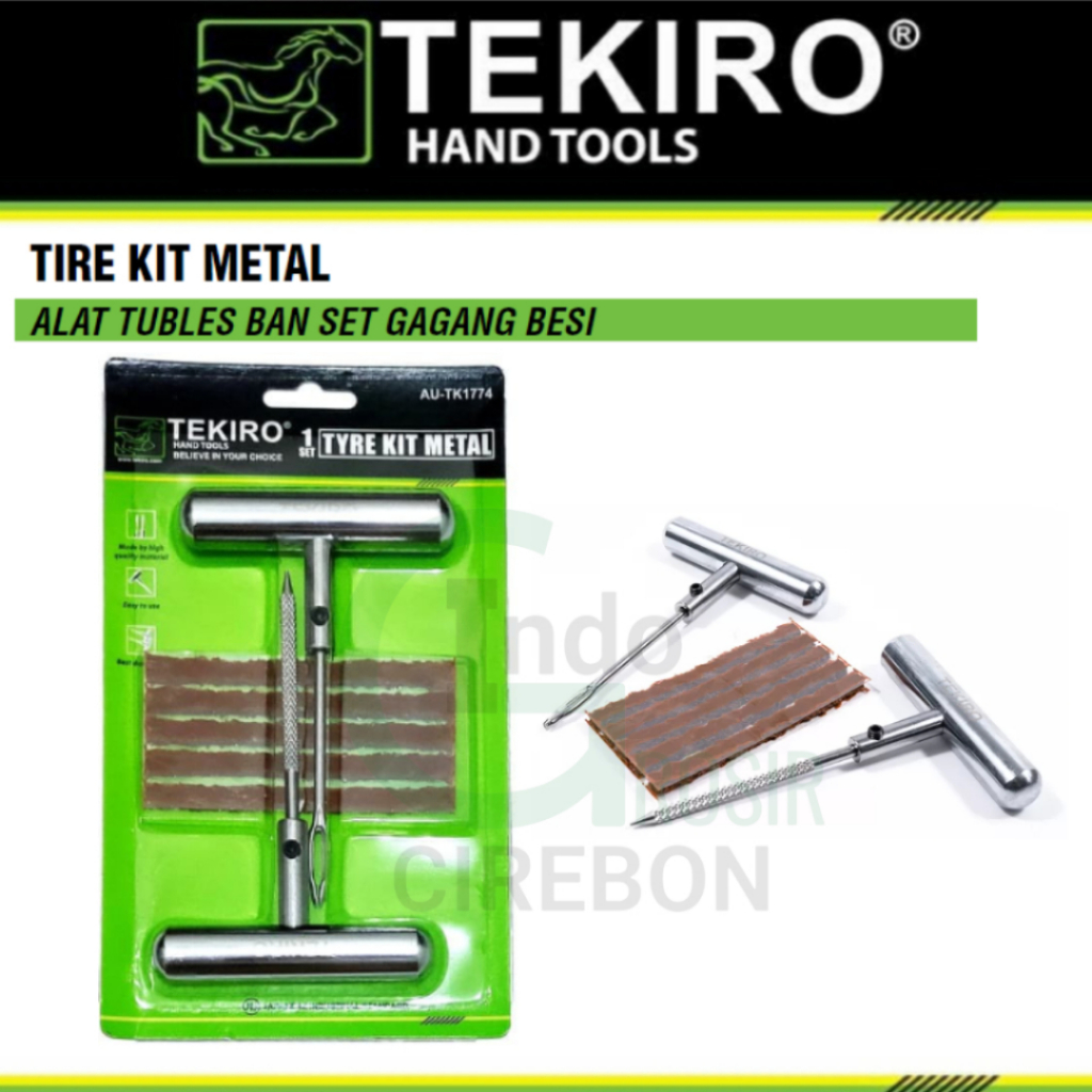 Alat Tambal Ban Gagang Besi Tekiro Karet Tambal Ban Tubles Tubeless Motor Mobil Sepeda
