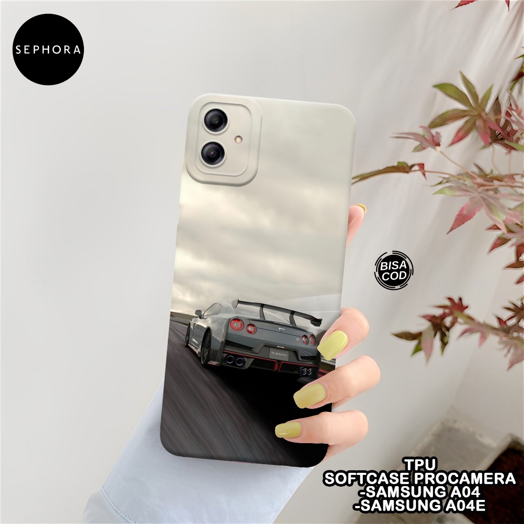 SEPHORA Case Samsung A04 / A04E - Fashion Case Mobil - Softcase Samsung A04 / A04E - Case Pro Camera