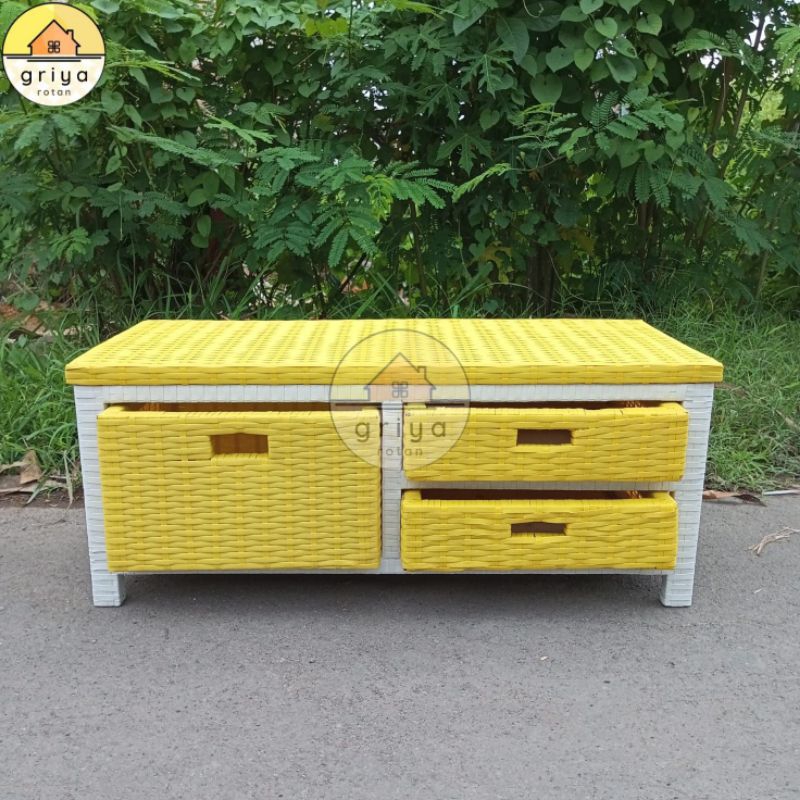 Meja Tv Rotan Sintetis Minimalis