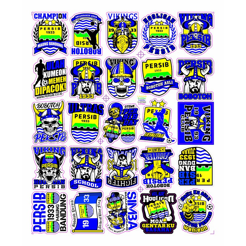 

25 PCS STICKER PERSIB ANTI AIR