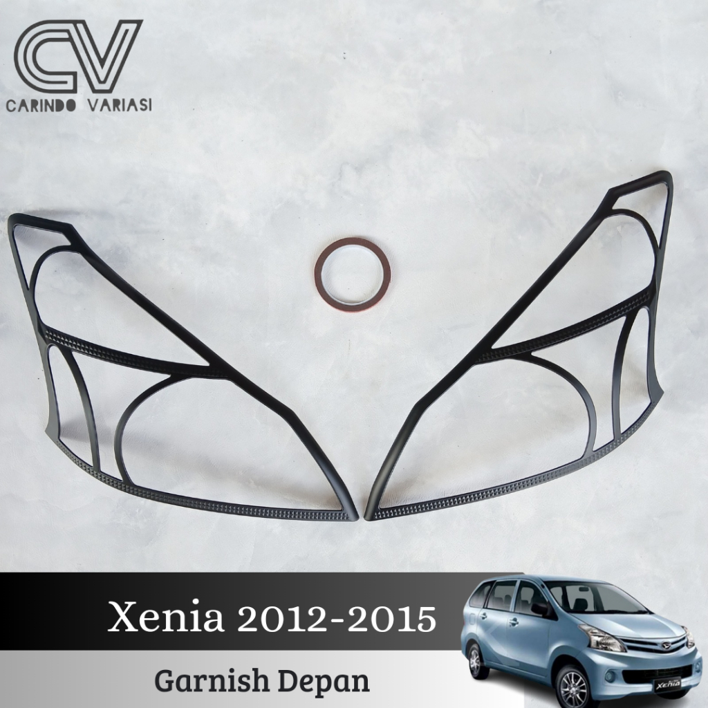 Cover Garnish Lampu Depan Mobil Xenia 2012-2015 Hitam Doff