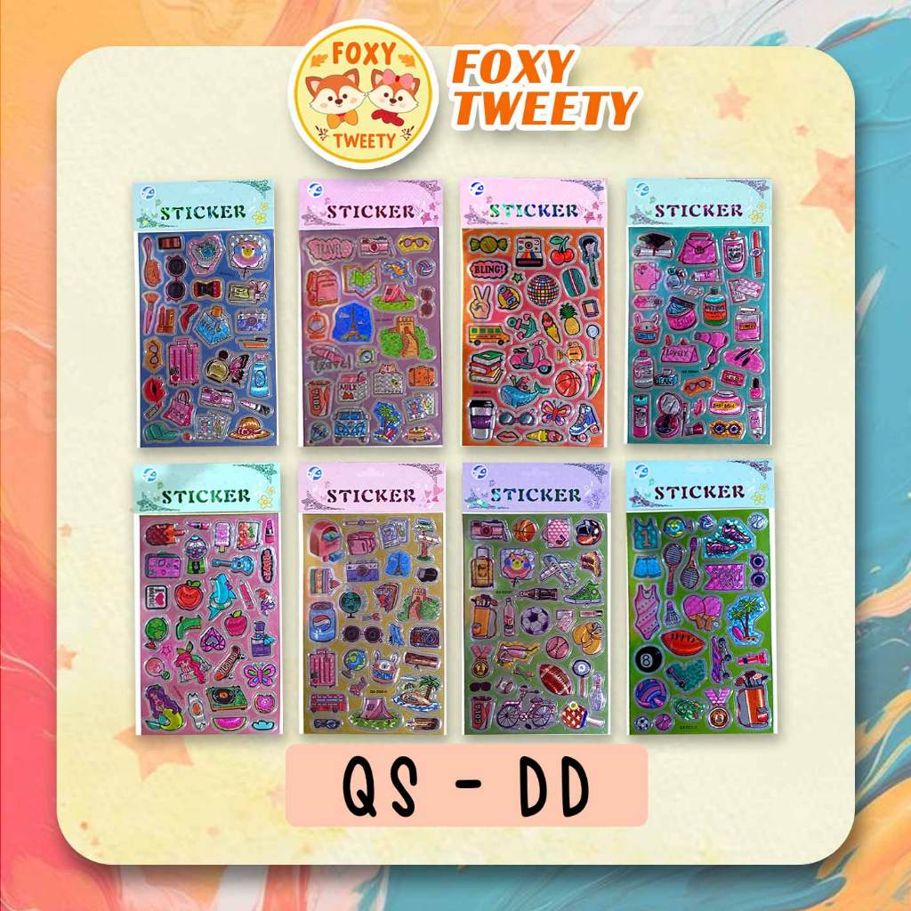 

STICKER HOLOGRAM MOTIF LUCU METALIK - QS DD